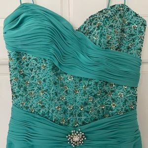 Landa Turquoise Prom or Pageant Dress Size 6
